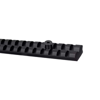 25 Slot Aluminium Alloy Riser Base 257mm Panjang Ringan Universal Platform Pemasangan Peralatan Optik Lapangan Olahraga Luar Ruangan