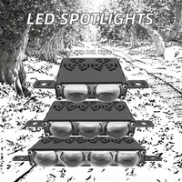 Phare de travail LED à lentille 12V 24V, mini projecteur auxiliaire dissimulé pour pare-chocs, idéal pour camions, VUS et véhicules tout-terrain