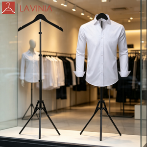 Maniquí de Torso Metálico Ajustable y Plegable Lavinia, Soporte Desmontable para Exhibición de Camisetas de 32-63 Pulgadas para Tiendas Minoristas y Mayoristas - Product Image 1