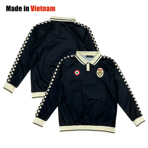 เสื้อฟุตบอลสไตล์เรโทรแบบสตรีทแขนยาว ผ้าโพลีเอสเตอร์ ระบายอากาศได้ดี ทรงโอเวอร์ไซส์ - Product Image 1
