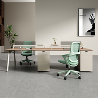 Poste de travail modulaire moderne pour 4 à 6 personnes, espace ouvert, bureau de coworking, ensemble de bureaux pour le personnel de bureau