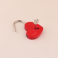 Cadenas en forme de coeur d'amour en métal intelligent de grande sécurité de couleur rouge pour la serrure de clé de bagage