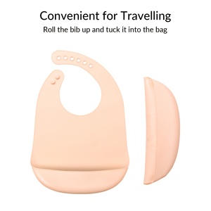 Solid pattern <b>bibs</b> BPA free baby feeding hailian Lyjenny - Product Image 5