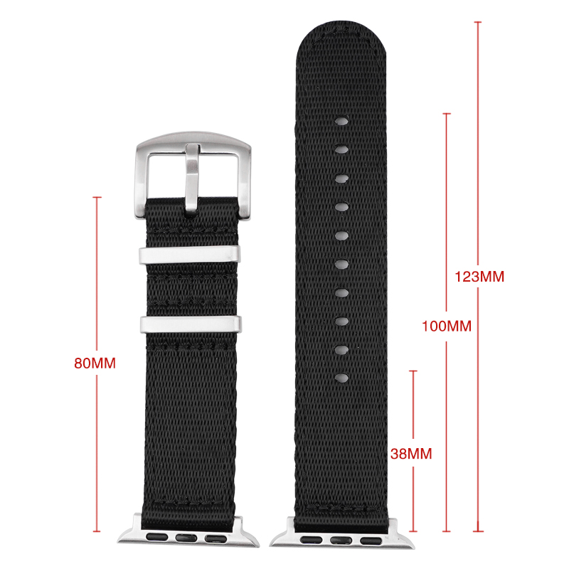 Wholesale Woven Nylon Canvas Fabric Smart Watch Bands Straps for Apple IWatch Series 8 7