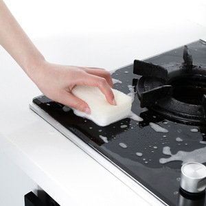 Three Layer Thick Dishwashing Sponge Rectangle White 3-Pack <b>For</b> Kitchen Pots And Pans Cleaning - Product Image 4