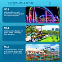 Manège familial personnalisé sur la thème des montagnes russes |   Équipement de parc d'attractions commercial : Montagnes russes familiales sécurisées pour parcs à thème et fêtes foraines
