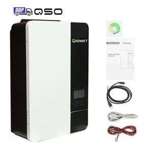 Growatt Onduleur solaire sur/hors réseau Spf 5000Es Onduleurs de pompe solaire pour 10Kw 5Kwh 5Kw 6-10Kw Système solaire domestique hors réseau