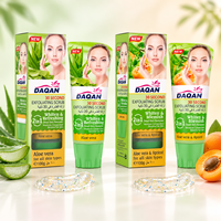 Gommage exfoliant au concombre et à la vitamine C DAQAN 30 Second, gel transparent pour le visage avec perles exfoliantes fines, 100g
