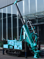 Foreuse géologique sur chenilles entièrement hydraulique avec moteur diesel, profondeur de forage maximale 400 m