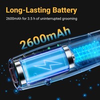 LILIPRO EagleP - Recortadora de Pelo para Perros Recargable con Cuchilla en D, Cortadora de Pelo Eléctrica Inalámbrica para Mascotas, Bajo Ruido, Kit de Productos para el Cuidado de Caballos con Pantalla LCD