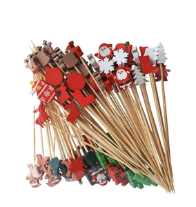 Stuzzicadenti Personalizzati in Bambù Ecologici Monouso <span class=keywords><strong>per</strong></span> Alimenti con Bandierine a Doppia Punta da 6 Pollici <span class=keywords><strong>per</strong></span> Feste di Natale e <span class=keywords><strong>Compleanno</strong></span> - Product Image 1