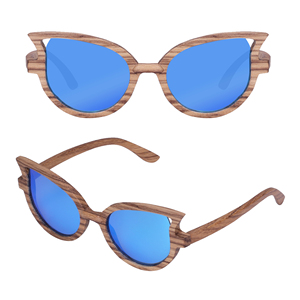 Gafas de Sol de Madera Hechas a Mano con Protección UV400, Diseño Ojo de Gato, Logotipo Personalizado, Polarizadas, de Bambú, Novedad 2023 - Product Image 3