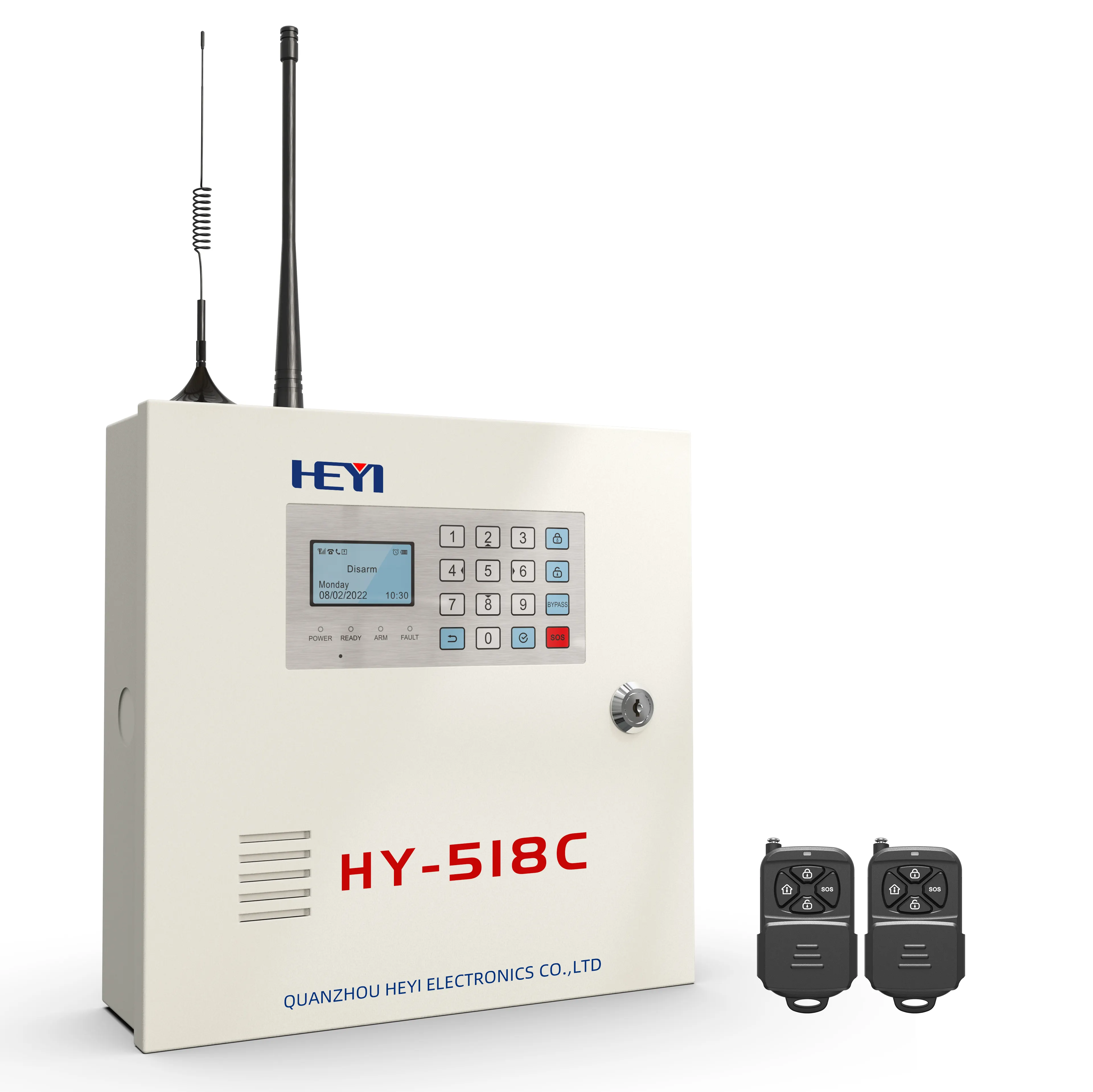 Vendita calda reti 2G/4G/LAN/PSTN supporto 4 sistemi di allarme di sicurezza wireless industriali con tastiera cablata