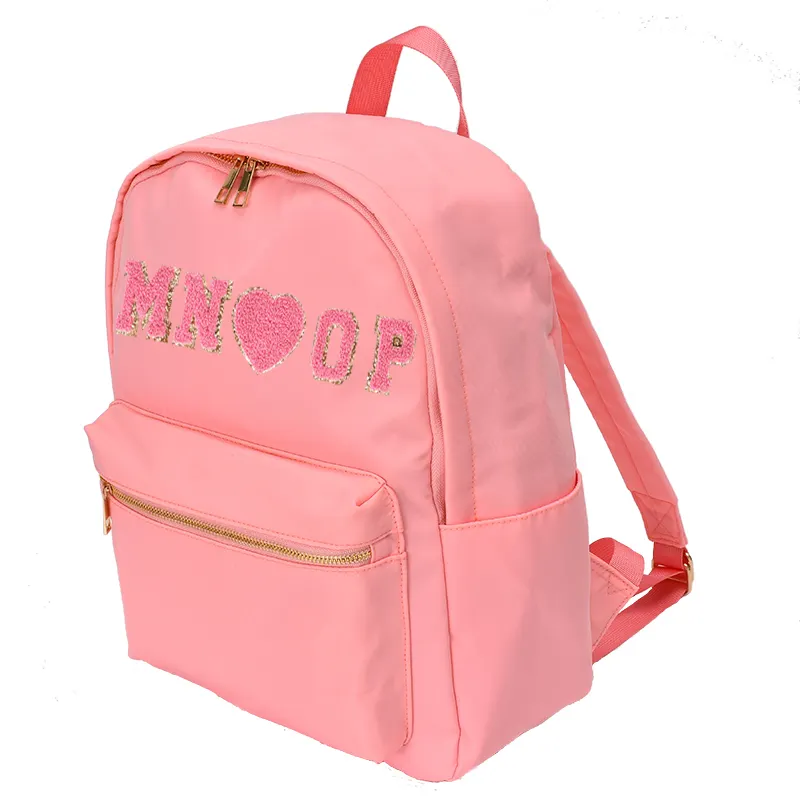 Patlayıcı su geçirmez naylon sırt çantası düz renk çocuk okul çantası taş yonca sırt çantası