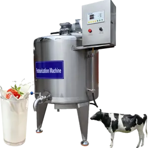 SS304 Pasteurización de leche 50L/100L/300/Planta pasteurizada Sustrato de setas Jugo de fruta Yogur Huevo Máquina de pasteurización de leche