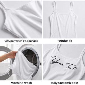 Custom Bachelorette Party Spaghetti Strap Tank <b>Top</b> Personalized <b>Bride</b> Squad Cami Women's Bridal Shower Wedding Gift - Product Image 5
