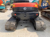 Excavadora de cadenas usada de 6 toneladas Kubota KX161, miniexcavadora japonesa original para trabajos de construcción