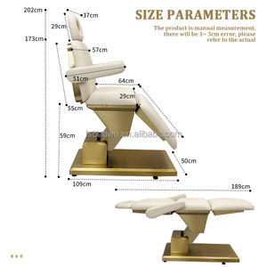 Makyaj dövme ve <span class=keywords><strong>Salon</strong></span> hizmetleri elektrikli güzellik koltuğu için lüks katlanır güzellik mobilyası güzellik yatağı - Product Image 3