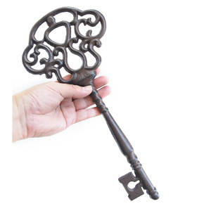 LEVERT marca Vintage hierro fundido grande pesado esqueleto llave decorativa rústica llave para decoración de pared ornamento - Product Image 1