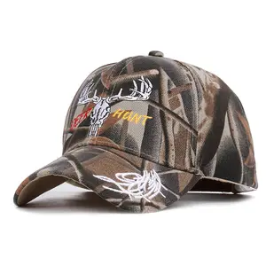Deer Hunting Baseball Orange Camouflage Man Custom Fishing Hunting Caps Hats for Men