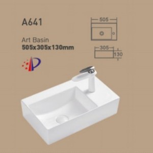 Vasque en céramique A641 505x305x130mm à poser sur comptoir, à trou unique - Product Image 1