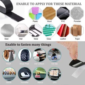 2CM*5M Maßgefertigtes Wiederverwendbares Nylon Starkhaftendes Selbstklebendes Klettverschlussband für Heim- und Bürodekoration - Product Image 5