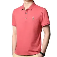 공장 직접 100% 코 튼 통기성 짧은 소매 골프 폴로 T 셔츠 사용자 정의 로고 수 놓은 남자 폴로 셔츠