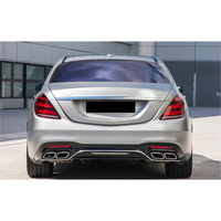 Classe S W222 2018-2020 mise à niveau vers le Kit de carrosserie de style S63 pare-chocs avant lèvre arrière tuyau d'échappement calandre jupe latérale phare feu arrière