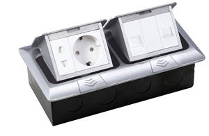 SINOAMIGO OEM&ODM Toma de Corriente Empotrada Oculta Negra de Aleación de Aluminio, <span class=keywords><strong>Caja</strong></span> de Piso Reemplazable - Product Image 3