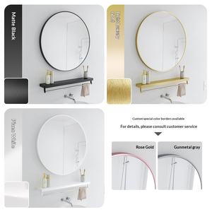 <span class=keywords><strong>Espejo</strong></span> de Pared Redondo de Vidrio Negro Moderno al por Mayor, <span class=keywords><strong>Espejo</strong></span> <span class=keywords><strong>con</strong></span> Marco para Decoración del Hogar, <span class=keywords><strong>Baño</strong></span>, Sala de Estar, <span class=keywords><strong>Espejo</strong></span> Colgante de Pared - Product Image 2