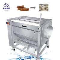 Automatische roestvrijstalen kliswortel schil- en wasmachine, industriële borsteltype groenteschiller/wasser voor fruit/sojabonen