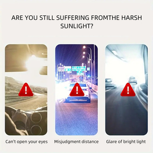 Universal 180 °   Extensor de Visera Ajustable para Auto, Bloqueador Solar Polarizado Antideslumbrante para Parabrisas, Reduce el Resplandor, Seguro Día y Noche - Product Image 2