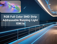 Bande LED RGB DMX512 24V à pixels, 10 pixels, PCB 12mm pour façade de bâtiment, KTV, bar, yacht, extérieur et intérieur, studio, éclairage sur roue SMD