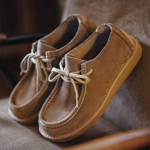 Mocasines de cuero genuino versátiles de suela blanda informales Retro nuevos de otoño 2025 para hombre - Product Image 3