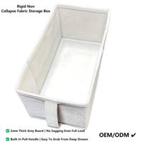 Organisateur de tiroir ouvert en tissu, boîte de rangement sans couvercle, bac étanche pour chaussettes et cosmétiques, 28x14x13cm, robuste