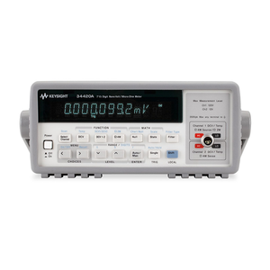เครื่องวัดนาโนโวลต์/ไมโครโอห์ม Keysight 34420A, ความละเอียด 7.5 หลัก, เสียงรบกวนต่ำพิเศษ - ใหม่และเป็นของแท้ / มีใบรับรองการสอบเทียบ - Product Image 1