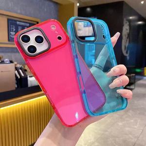 Custodia per telefono in TPU anticollisione in TPU a due colori per <span class=keywords><strong>iPhone</strong></span> 17 Plus <span class=keywords><strong>Cover</strong></span> protettiva multicolore ad alta trasparenza con Anti-giallo - Product Image 4