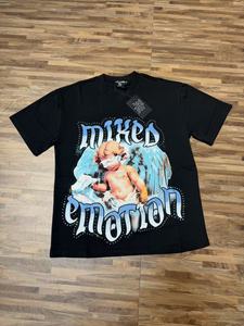 T-shirt Grafica Oversize Mista, Top Casual Emozionale, Stile Grunge Morbido, Atmosfera Dolce e Triste, Streetwear, per Serate Cinema all'Aperto, Regali BFF, Pasqua - Product Image 2