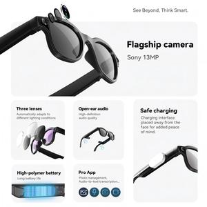 AI Smart <b>Glasses</b> 13MP <b>Camera</b> Bluetooth Audio Open Ear Video Recording Sunglasses Magnetic Charging Sports Men Women - Product Image 2
