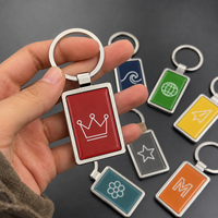 Porte-clés en résine époxy imprimé sur mesure, autocollant en résine bombée, porte-clés en métal, vente en gros, publicité, cadeau d'entreprise