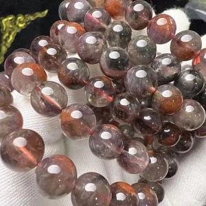 Bracciale in Cristallo di Quarzo Auralite 23 Naturale AAAAAA Meihan, Perle Lisce Rotonde per Creazione di Gioielli, Design e Regalo - Product Image 3