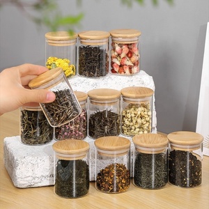 250毫升300毫升高硼硅酸盐食品玻璃储物罐套装，带竹盖 - Product Image 5
