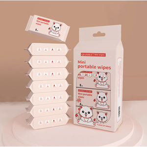 Mini Cep Lingettes Humides 8 Pièces Lingettes Bébé Portables Pour Bébés Et Mamans - Product Image 3