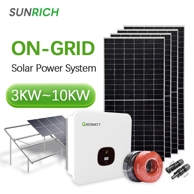 Complete Solar Power System 30KW 50KW on Grid 20KW 10KW Grid Tie Price