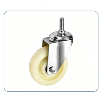 Rueda Neumática Giratoria de Alta Resistencia de 8 Pulgadas, Capacidad de 350 Libras, Neumático Lleno de Aire, para Terreno Externo, Nylon y Acero, Doble Rodamiento de Bolas