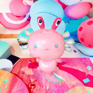 Globo de papel de aluminio Axolotl <span class=keywords><strong>Ambystoma</strong></span> Maculatum Globos mate Mylar Ocean Theme Ins Hot Kids decoración de fiesta de cumpleaños - Product Image 3
