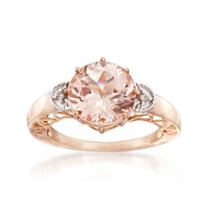 Bague en argent sterling 925 avec morganite plaquée or rose, coupe ovale, bague de mariage unique et antique - Product Image 4
