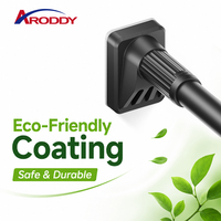 ARODDY Tringle à rideau robuste à tension, sans perçage, avec verrouillage interne, en métal antirouille de 32 mm, pour fenêtre, longueur 1,1-4,5 m, base de 30 000 m²