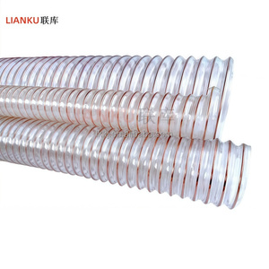 Grand diamètre 0.6mm d'épaisseur PU fil d'acier ondulé renforcé haute pression conduit de vide <span class=keywords><strong>tuyau</strong></span> Durable tête Flexible Ventilation - Product Image 2