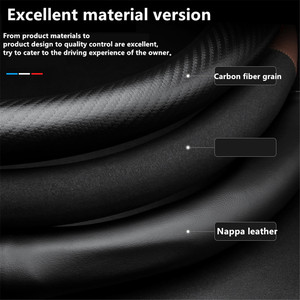 Funda de Volante Universal de Cuero Genuino y Fibra de Carbono para Automóviles, para las Cuatro Estaciones, para Hyundai, Venta al por Mayor de Fábrica Marcan - Product Image 6